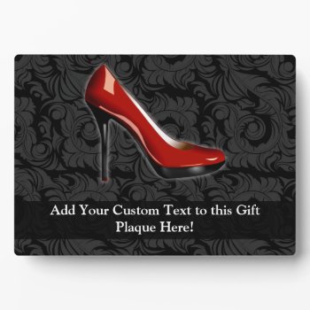 Sassy Red Shoe Plaque by cutencomfy at Zazzle