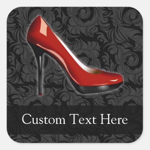 Sassy Red Shoe Square Sticker