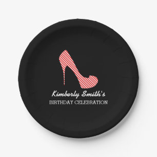 Sassy Red Stiletto High Heel Paper Plates