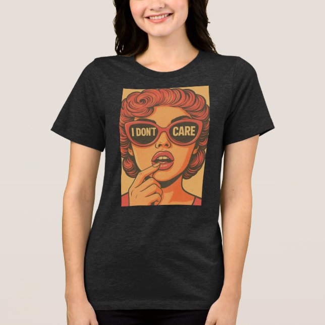 Sassy Retro Woman Sunglasses Quote Tee (Front)
