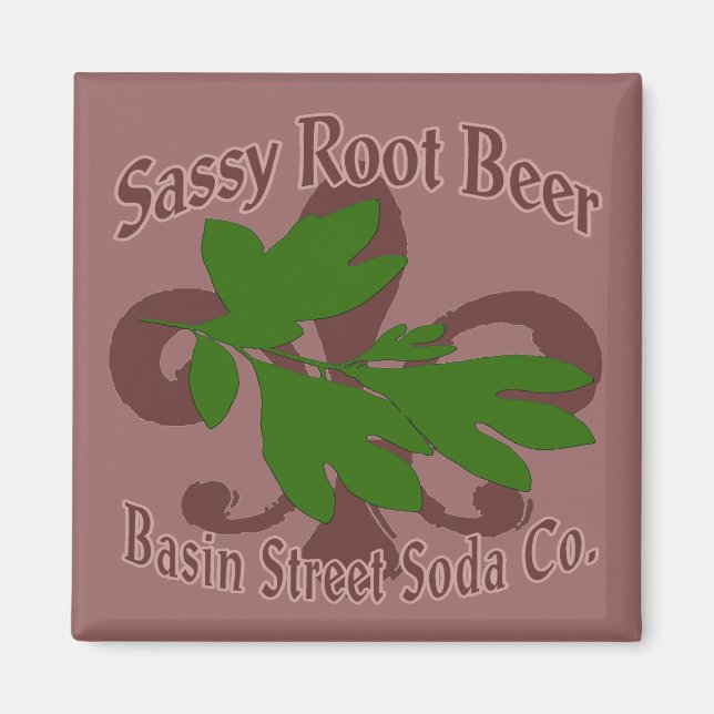 Sassy Root Beer  Basin St Soda Magnet (Front)