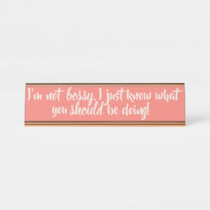 Sassy Rose Gold Desk Nameplate
