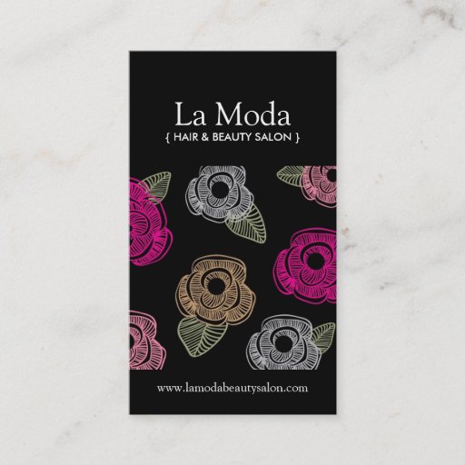 Customizable Sassy Salon Business Cards
