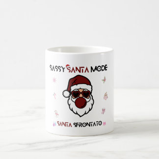 Sassy Santa Mode – Bilingual Christmas Design Coffee Mug