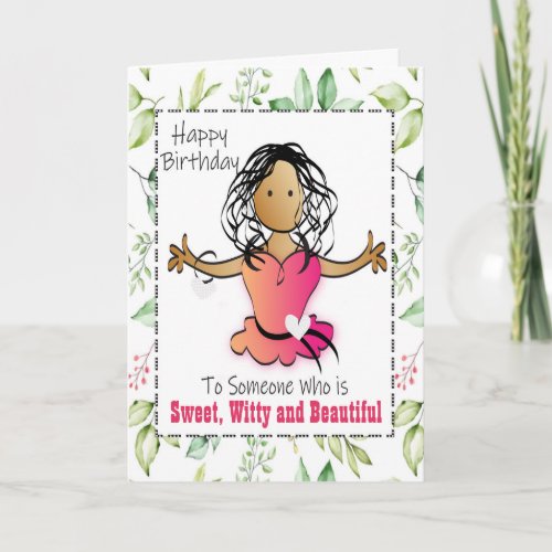 Sassy Sarcastic and Classy Birthday Card for Her