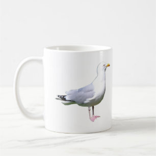 Sassy Seagull Standing Coastal Bird Lover Gift Coffee Mug