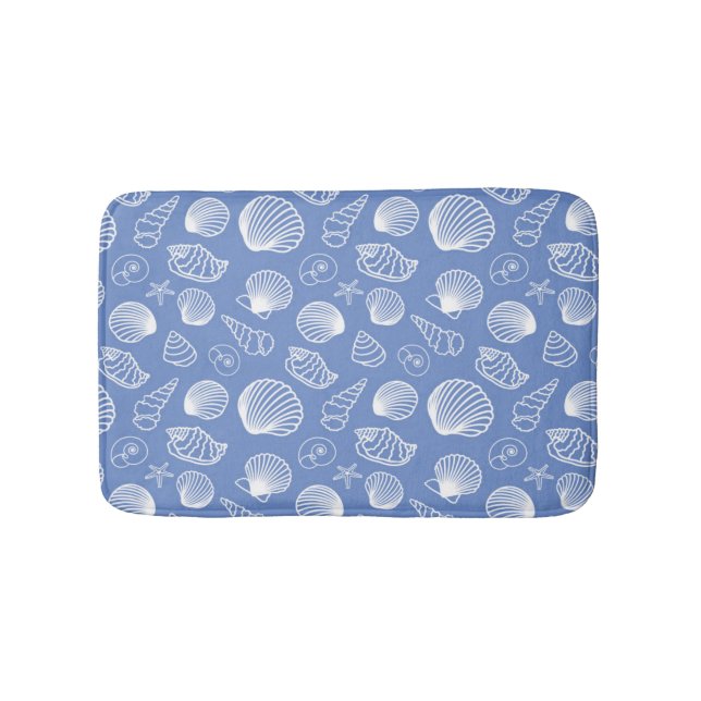 Sassy Seashell Pattern Bath Mat (Front)