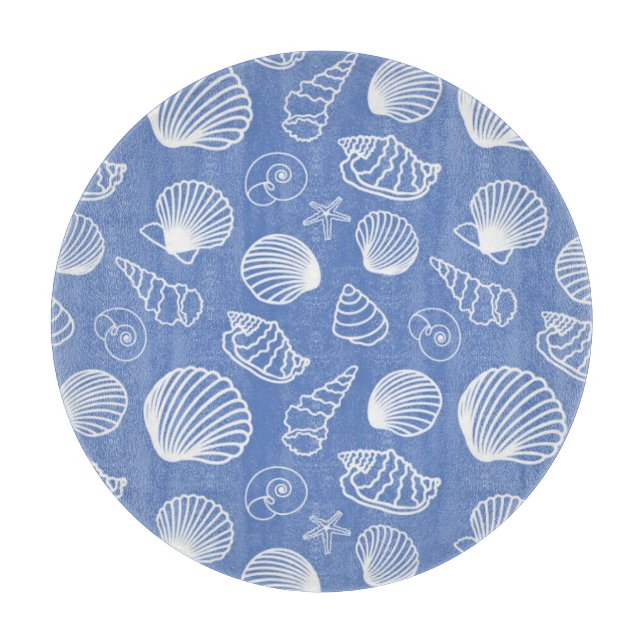 Sassy Seashell Pattern Cutting Board (Front)