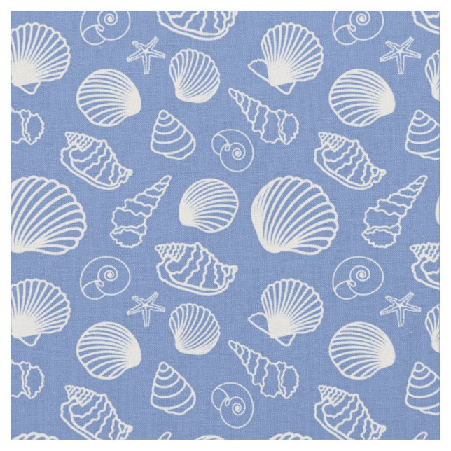 Sassy Seashell Pattern Fabric (Close Up)