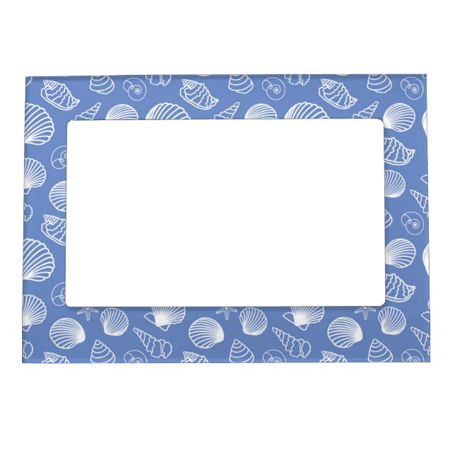 Sassy Seashell Pattern Magnetic Photo Frame (Front)