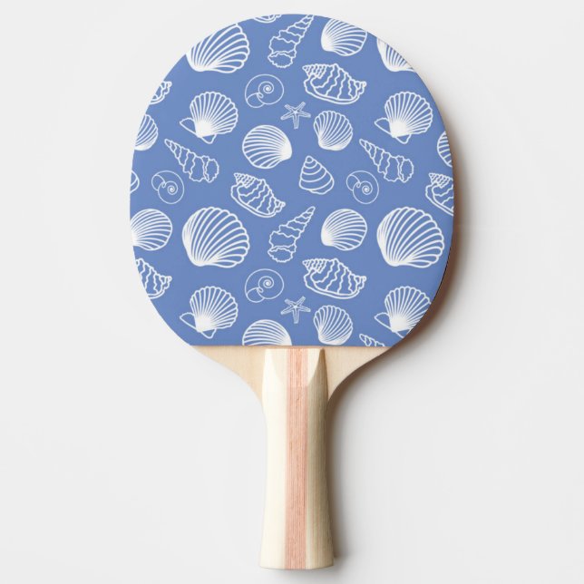 Sassy Seashell Pattern Ping Pong Paddle (Front)