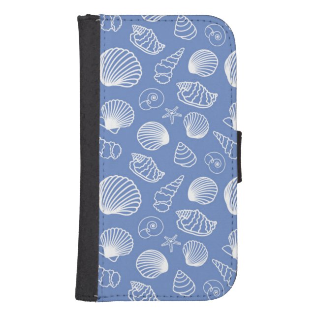 Sassy Seashell Pattern Samsung Galaxy Wallet Case (Front)