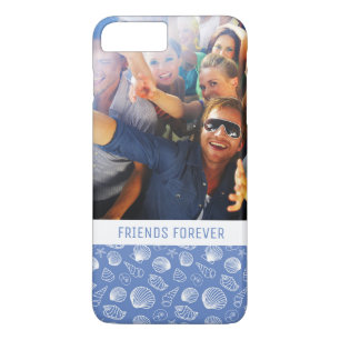 Sassy Seashell Pattern Your Photo & Text iPhone 8 Plus/7 Plus Case