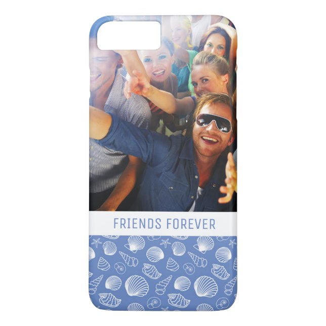 Sassy Seashell Pattern | Your Photo & Text Case-Mate iPhone Case (Back)
