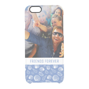 Sassy Seashell Pattern Your Photo & Text Clear iPhone 6/6S Case