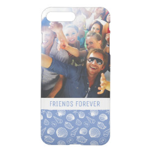 Sassy Seashell Pattern Your Photo & Text iPhone 8 Plus/7 Plus Case