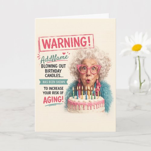 Sassy Senior Birthday - Add Name Card