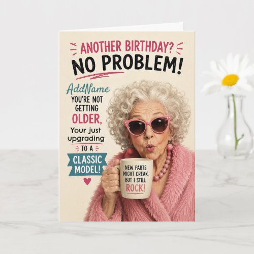Sassy Senior Birthday  - Add Name Card