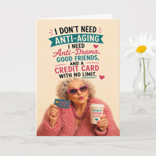 Sassy Senior Birthday Friends and Credit Cards