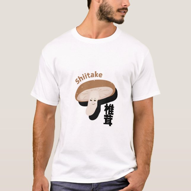 Sassy Shiitake Mushroom Japan Souvenir T-Shirt (Front)