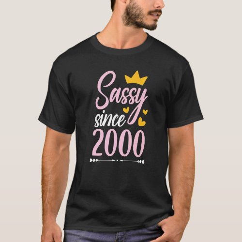Sassy Since 2000 Baby Birth Year Generation Z  T_Shirt