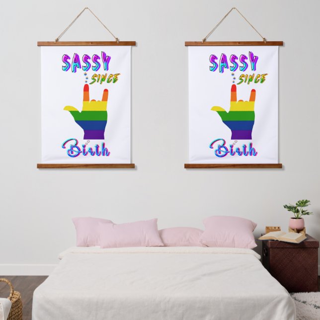 Sassy Since Birth Hanging Tapestry (Bedroom)