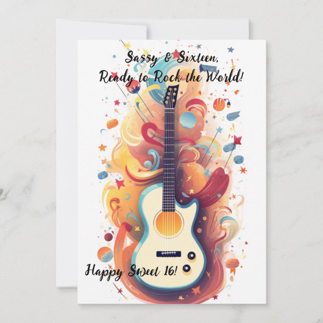 Sassy & Sixteen! Sweet Sixteen Birthday card (Front)