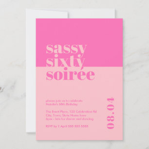 Sassy Sixty Soirée 60th Birthday Invitation
