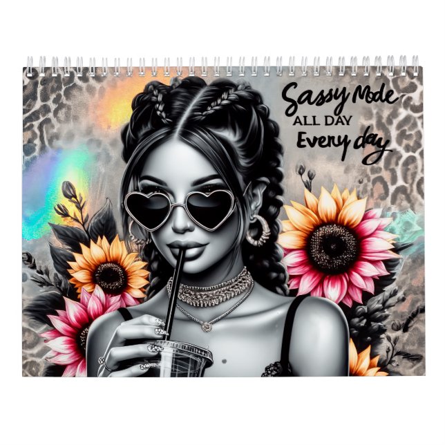 Sassy smart mouth women sarcastic ladies' sarcasm calendar (Back)