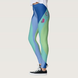 Sassy Smart Script Geometric Blue Green