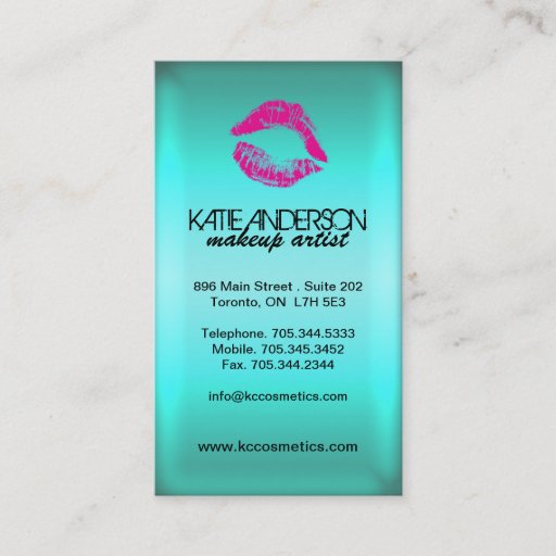 Customizable Sassy Smooch Lips Business Cards