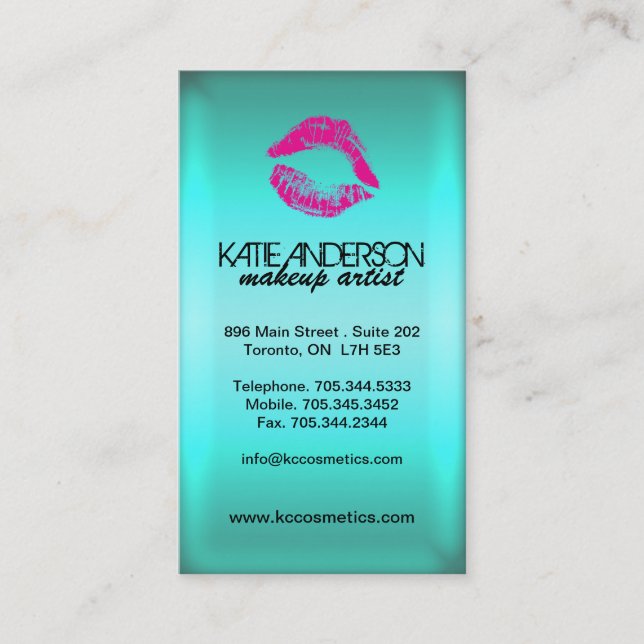 Sassy Smooch Lips Business Cards (Front)
