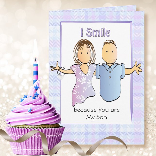 Sassy Snarky Son Funny Saying Cartoon Birthday Card (Creator Uploaded)