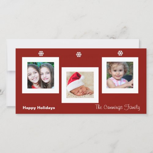 Sassy Snowflake Photo Card