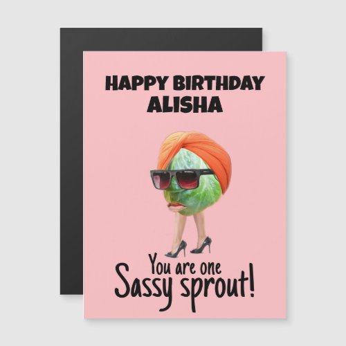Sassy Sprout magnetic card