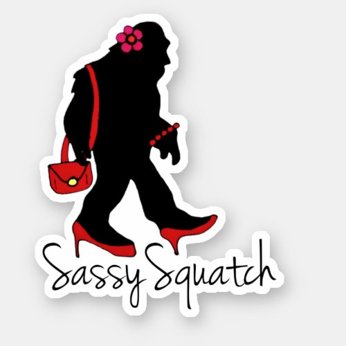 Sassy Squatch Bigfoot Yeti Sasquatch Sticker