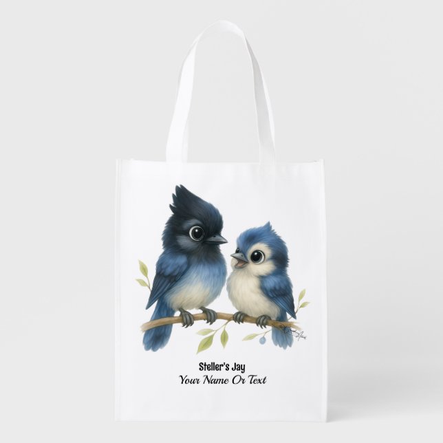 Sassy Steller's Jay  Grocery Bag (Front)