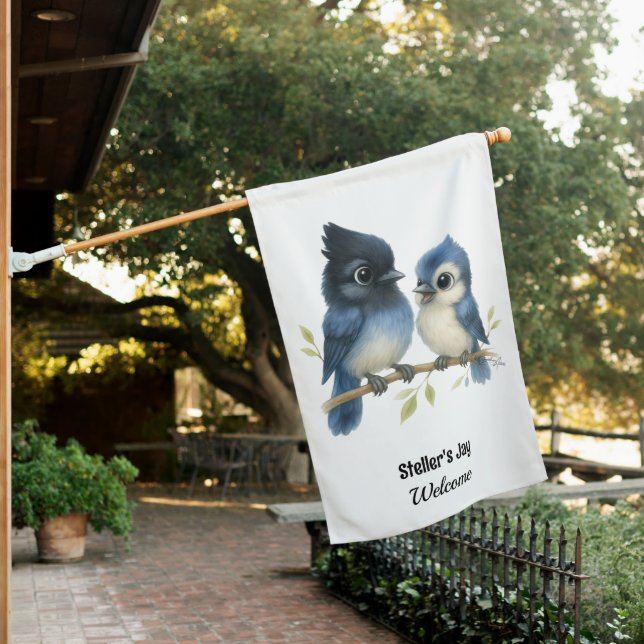 Sassy Steller's Jay House Flag (In SItu)
