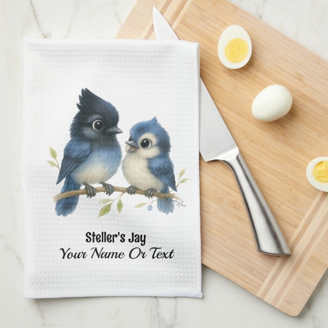 Sassy Steller's Jay  Kitchen Towel (Quarter Fold)