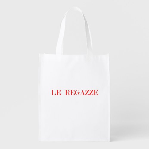 Sassy Stylish Le Regazze Slogan Shopping  Grocery Bag