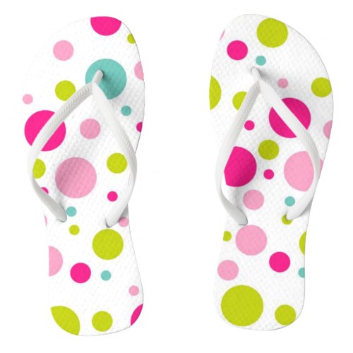 Sassy Summer Polka Dot Flip Flops