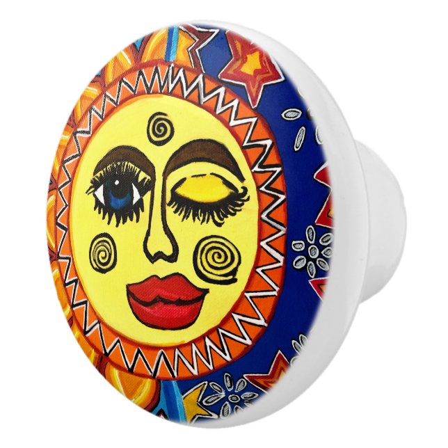 Sassy Sun Ceramic Knob (Right)