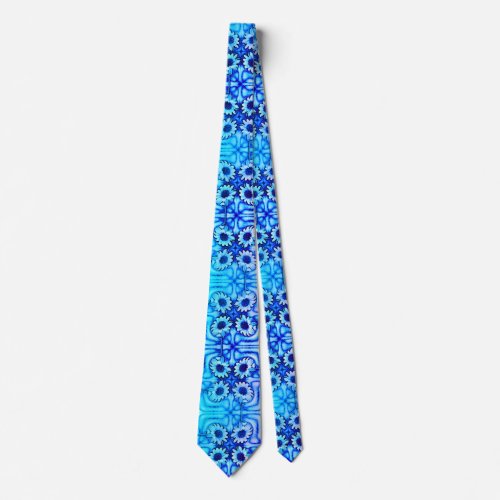 Sassy Sunflowers blue Neck Tie