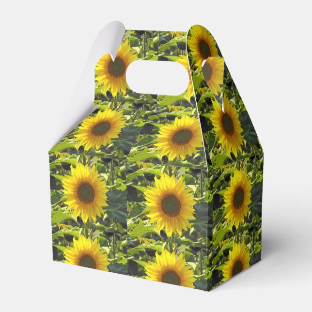 Sassy Sunflowers Favor Box (Front Side)