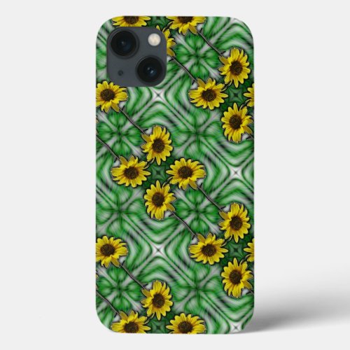 Sassy Sunflowers green iPhone 13 Case