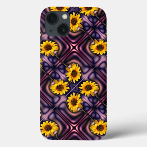 Sassy Sunflowers purple iPhone 13 Case