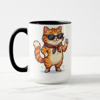 Sassy Sunglasses Cat mugs Cute & Trendy Felin