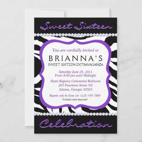 Sassy Sweet Sixteen Invite