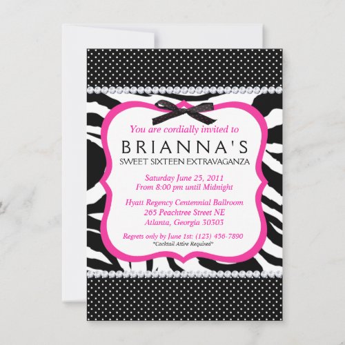 Sassy Sweet Sixteen Invite