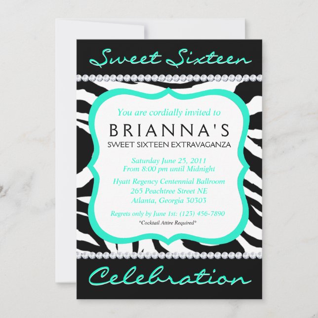 Sassy Sweet Sixteen Invite (Front)